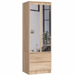 AKORD Furniture Factory SP0PSYSSONLUSTR, Chêne, Armoire, 1 étagères, 2 portes(s), Mat, Porte à charnière