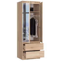 AKORD Furniture Factory SP0PSYSSONLUSTR placard et armoire de chambre à coucher 1 étagères 2 portes(s) Chêne