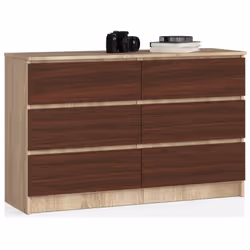 AKORD Furniture Factory OP0LK-1DABVEN001, Chêne, Wenge, 6 tiroir(s), Mat, 16 mm, 51 cm, 400 mm