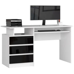 AKORD Furniture Factory IP0PBIACZARPOL001 bureau d'ordinateur Noir, Blanc