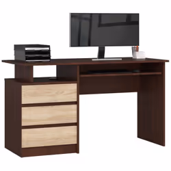 AKORD Furniture Factory IP0PBIUVENSON001, Droit, Forme rectangulaire, Mat, Couleur chêne, Bois, 3 tiroir(s), 600 mm