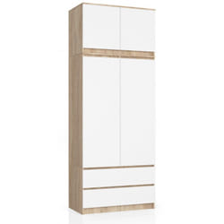 AKORD Furniture Factory SP0PSYSSONBIANADKOM0 placard et armoire de chambre à coucher 6 étagères 2 portes(s) Chêne