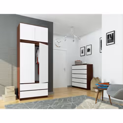 AKORD Furniture Factory SP0PSYSVENBIANADKOM0 placard et armoire de chambre à coucher 6 étagères 2 portes(s) Wenge - Vue supplémentaire 5
