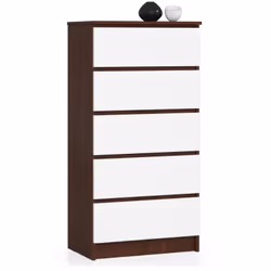 AKORD Furniture Factory OP0LK-6VENBIA005, Blanc, Wenge, 5 tiroir(s), Mat, 16 mm, 51 cm, 400 mm