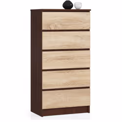 AKORD Furniture Factory OP0LK-6VENSON005, Chêne, Wenge, 5 tiroir(s), Mat, 16 mm, 51 cm, 400 mm