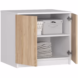 AKORD Furniture Factory SP0PSZNADS60BIASON placard et armoire de chambre à coucher 2 étagères 2 portes(s) Blanc
