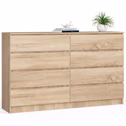 AKORD Furniture Factory OP0LK-160SZ8SON, Chêne, 8 tiroir(s), Mat, 16 mm, 71 cm, 400 mm