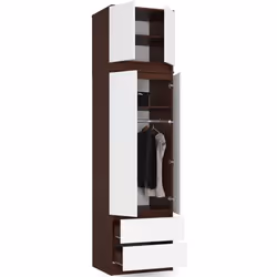 AKORD Furniture Factory SP0PSZNADS60WENBIA placard et armoire de chambre à coucher 2 étagères 2 portes(s) Wenge - Vue supplémentaire 6
