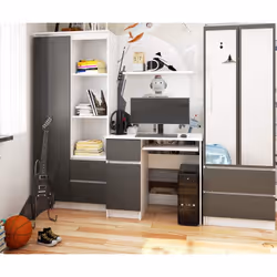 AKORD Furniture Factory IP0PBIUBIASZAPIKSLEW bureau d'ordinateur Blanc - Vue supplémentaire 5
