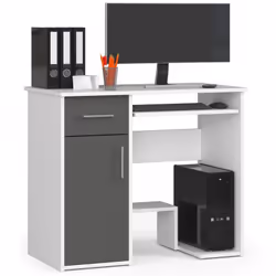 AKORD Furniture Factory IP0PJAYBIASZA, Droit, Forme rectangulaire, Mat, Blanc, 1 tiroir(s), 500 mm