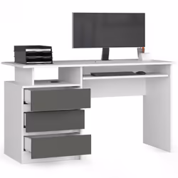 AKORD Furniture Factory IP0PBIUBIASZA001 bureau d'ordinateur Blanc