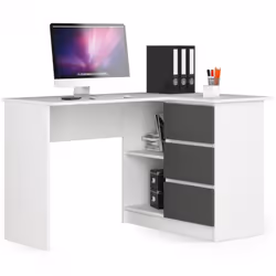 AKORD Furniture Factory IP0P3SBIASZAB16P, Droit, Forme rectangulaire, Mat, Blanc, 3 tiroir(s), 850 mm