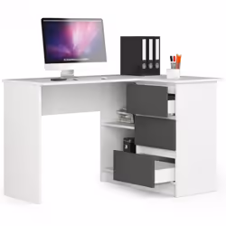 AKORD Furniture Factory IP0P3SBIASZAB16P bureau d'ordinateur Blanc