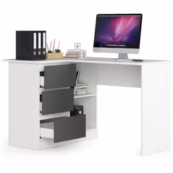 AKORD Furniture Factory IP0P3SBIASZAB16 bureau d'ordinateur Blanc