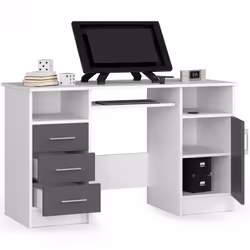 AKORD Furniture Factory IP0PANABIASZA bureau d'ordinateur Blanc