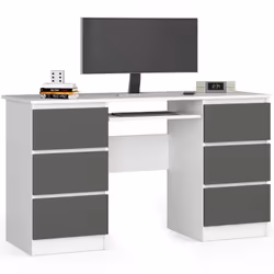 AKORD Furniture Factory IP0PBIUBIASZAA11, Droit, Forme rectangulaire, Mat, Blanc, 6 tiroir(s), 500 mm