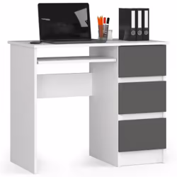 AKORD Furniture Factory IP0PBIUBIASZA, Droit, Forme rectangulaire, Mat, Blanc, 3 tiroir(s), 500 mm
