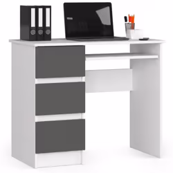 AKORD Furniture Factory IP0PBIUBIASZAR, Droit, Forme rectangulaire, Mat, Blanc, 3 tiroir(s), 500 mm