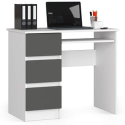 AKORD Furniture Factory IP0PBIUBIASZAR bureau d'ordinateur Blanc