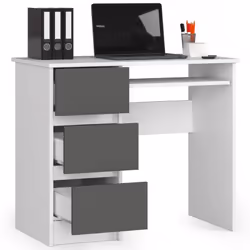 AKORD Furniture Factory IP0PBIUBIASZAR bureau d'ordinateur Blanc