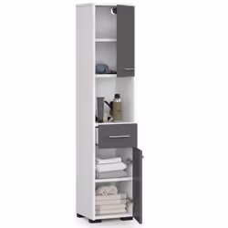 AKORD Furniture Factory OP0LLAZ2DBIASZA armoire de rangement de salle de bain Blanc