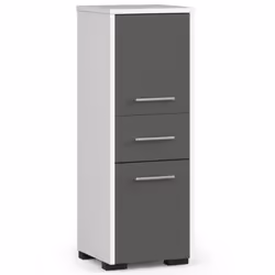 AKORD Furniture Factory OP0LLAZ85BIASZA, Blanc, Sur pied, 3 étagères, 1 tiroir(s), 2 portes(s), Mat