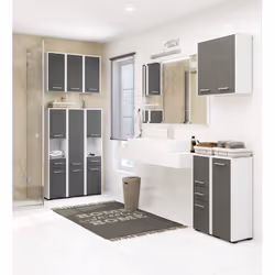 AKORD Furniture Factory OP0LLAZ85BIASZA armoire de rangement de salle de bain Blanc - Vue supplémentaire 4
