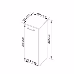 AKORD Furniture Factory OP0LSZAS30BIASZA armoire de rangement de salle de bain Blanc