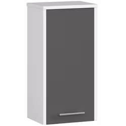 AKORD Furniture Factory CLPFINW30BIASZA, Blanc, Sur pied, 2 étagères, 1 portes(s), Mat, Porte à charnière