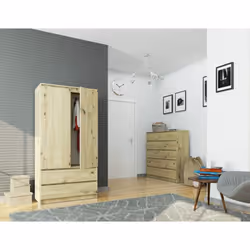 AKORD Furniture Factory SP0PSYSART010 placard et armoire de chambre à coucher 4 étagères 2 portes(s) Chêne - Vue supplémentaire 4