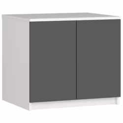 AKORD Furniture Factory SP0PSZNADS60BIASZA, Blanc, Armoire, 2 étagères, 2 portes(s), Mat, Porte à charnière