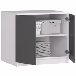 AKORD Furniture Factory SP0PSZNADS60BIASZA placard et armoire de chambre à coucher 2 étagères 2 portes(s) Blanc