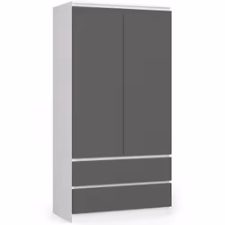 AKORD Furniture Factory SP0PSYSBIASZA010, Blanc, Armoire, 4 étagères, 2 portes(s), Mat, Porte à charnière