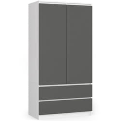 AKORD Furniture Factory SP0PSYSBIASZA010 placard et armoire de chambre à coucher 4 étagères 2 portes(s) Blanc