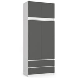 AKORD Furniture Factory SP0PSYSBIASZANADK placard et armoire de chambre à coucher 6 étagères 2 portes(s) Blanc