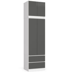 AKORD Furniture Factory SZCLPS60NADBIASZA placard et armoire de chambre à coucher 3 étagères 2 portes(s) Blanc
