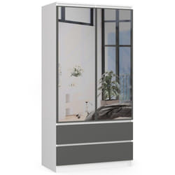 AKORD Furniture Factory SP0PSYSBIASZALUST placard et armoire de chambre à coucher 4 étagères 2 portes(s) Blanc