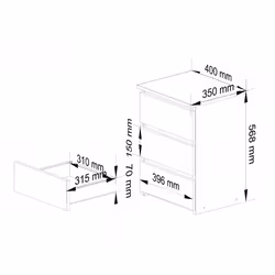 AKORD Furniture Factory OP0LCL340BIASZA001 Commode