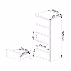 AKORD Furniture Factory OP0LCL5BIASZA001 Commode