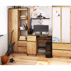 AKORD Furniture Factory IP0PBIUCRAFTPIKSLEW bureau d'ordinateur Couleur chêne - Vue supplémentaire 4