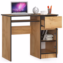 AKORD Furniture Factory IP0PBIUCRAFTPIKSPRA bureau d'ordinateur Couleur chêne