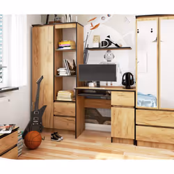 AKORD Furniture Factory IP0PBIUCRAFTPIKSPRA bureau d'ordinateur Couleur chêne - Vue supplémentaire 4
