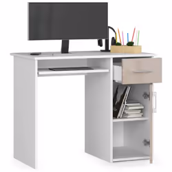 AKORD Furniture Factory IP0PPINPOLCAP001 bureau d'ordinateur Blanc