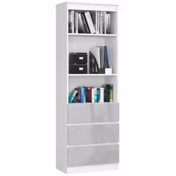 AKORD Furniture Factory RP0PREGPOLMET001SZ3, Blanc, 3 étagères, Brillant, 16 mm, 350 mm, 600 mm