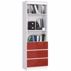 AKORD Furniture Factory RP0PREGPOLCZE001SZ3, Blanc, 3 étagères, Brillant, 16 mm, 350 mm, 600 mm