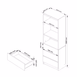 AKORD Furniture Factory RP0PREGPOLCAP001SZ3 bibliothèque de bureau
