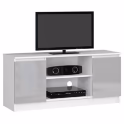 AKORD Furniture Factory OP0LRTVBIAMET002, Blanc, 2 étagères, Brillant, 2 portes(s), 400 mm, 1200 mm