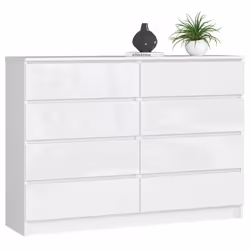 AKORD Furniture Factory OP0LK-1.002, Blanc, 8 tiroir(s), Brillant, 16 mm, 60 cm, 400 mm