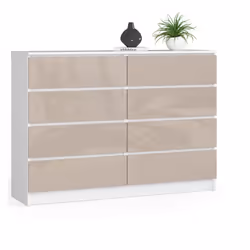 AKORD Furniture Factory OP0LK-1.002CAP, Blanc, 8 tiroir(s), Brillant, 16 mm, 60 cm, 400 mm