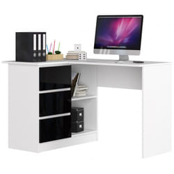 AKORD Furniture Factory IP0P3SPOLCZA0028 bureau d'ordinateur Noir, Blanc